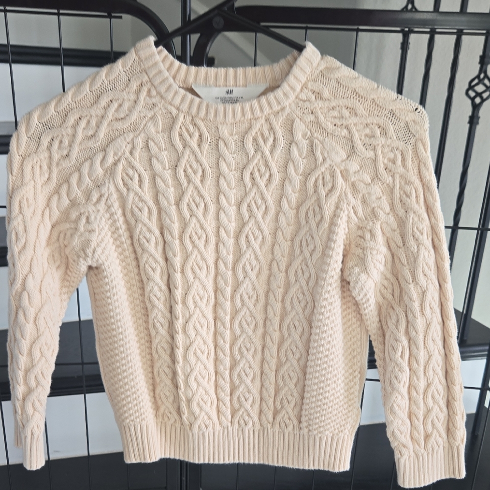 H&M Beige Cable Knit Sweater